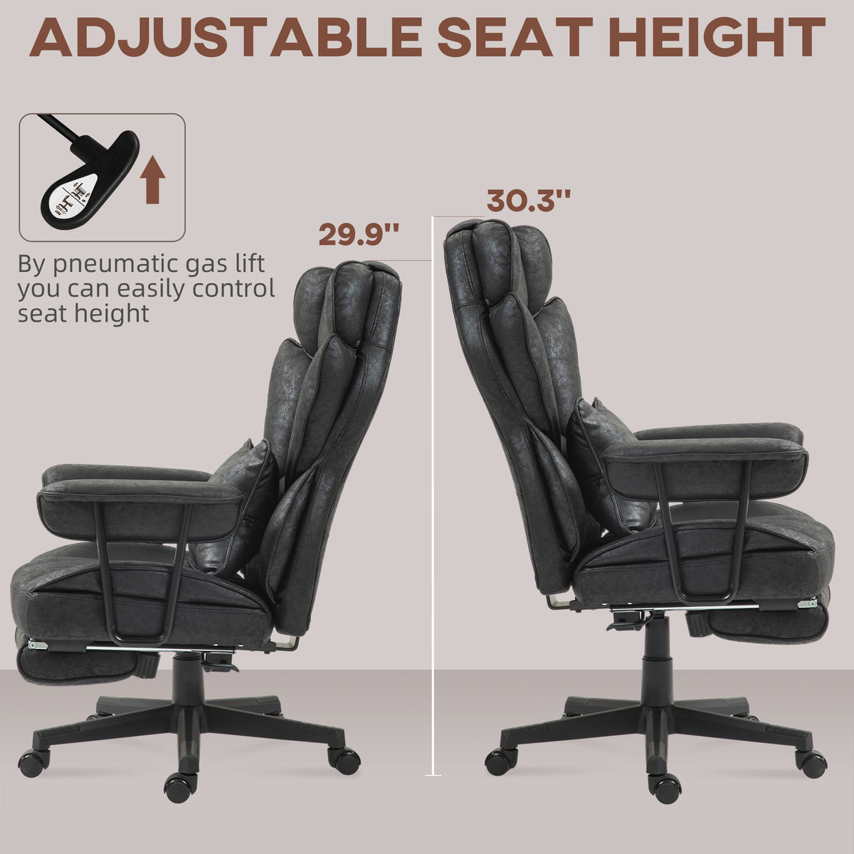 Big and tall massage office chair, 396 lb capacity