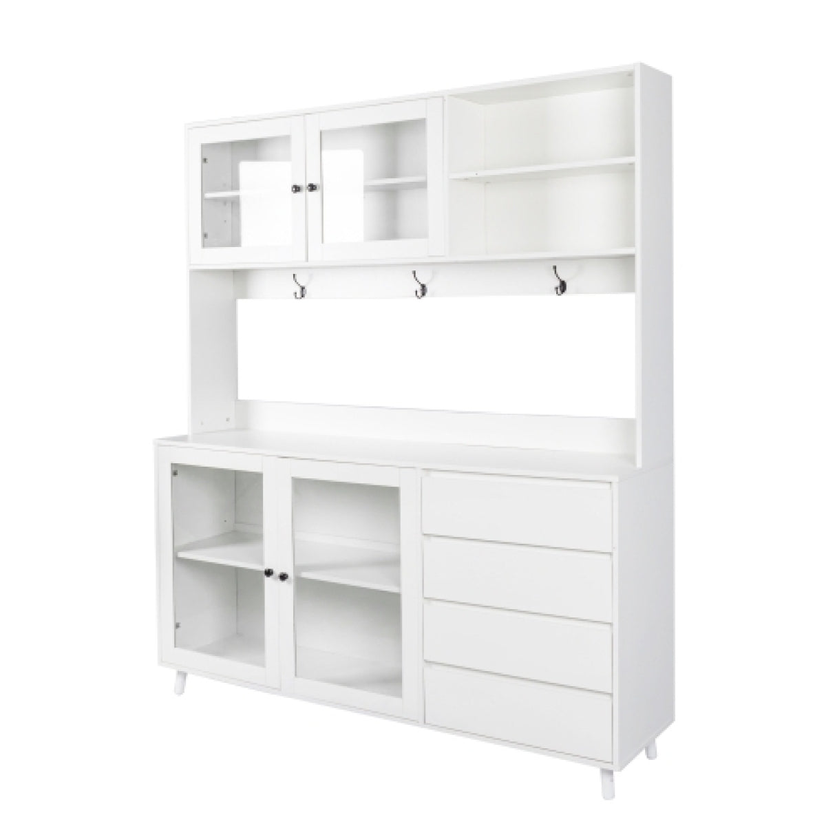63 Inch Large Kitchen Hutch Cabinet detail
