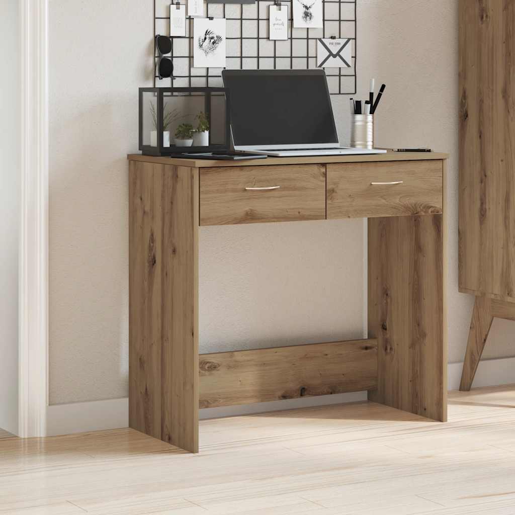 Engineered wood desk with drawer, 80cm