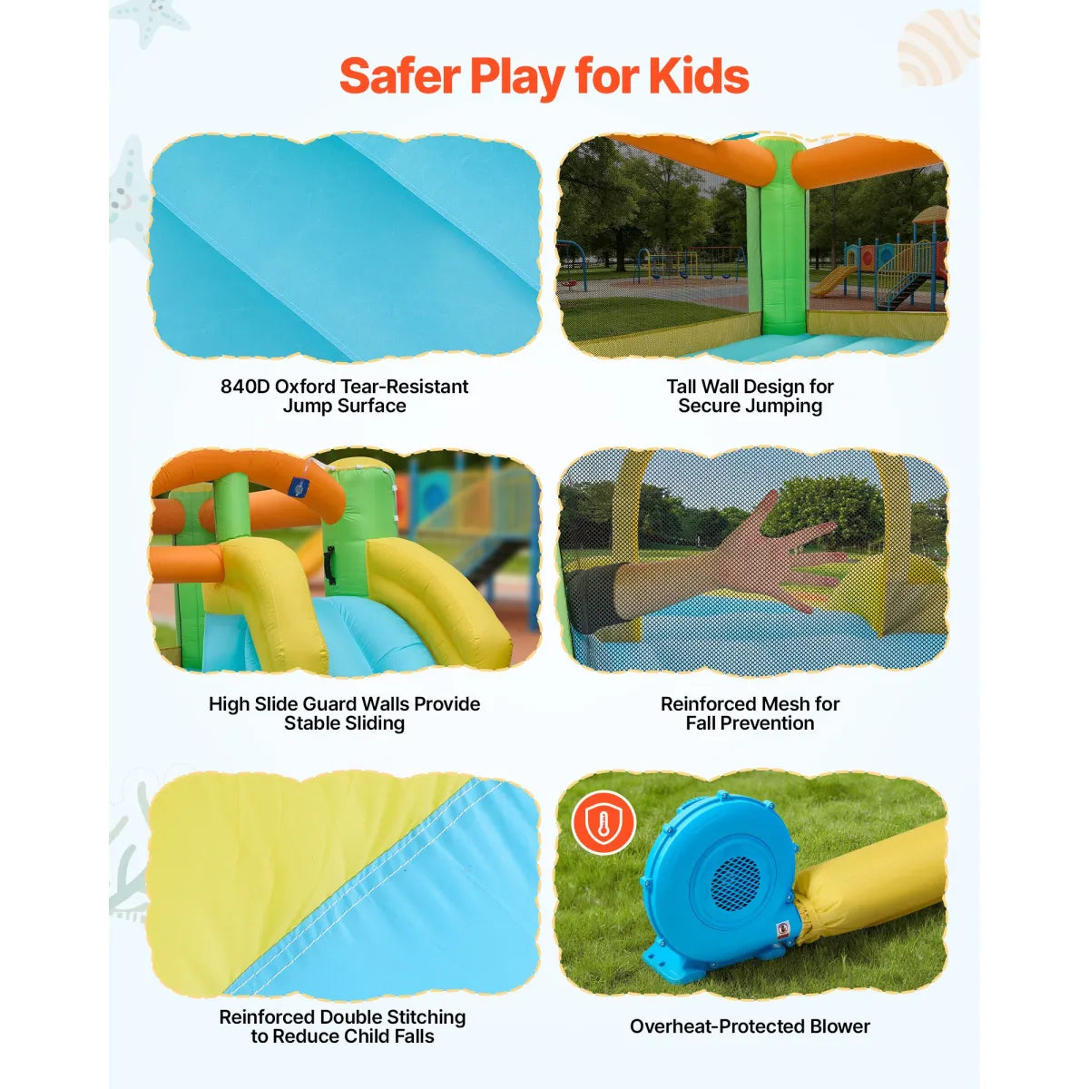 Inflatable Bounce House – Outdoor Bouncer with Slide for Kids