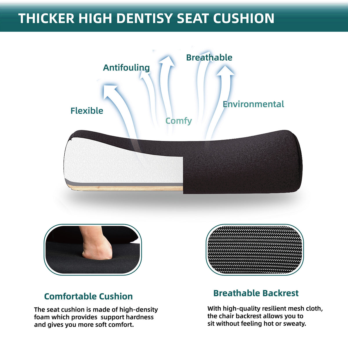 Reclining ergonomic office chair with footrest