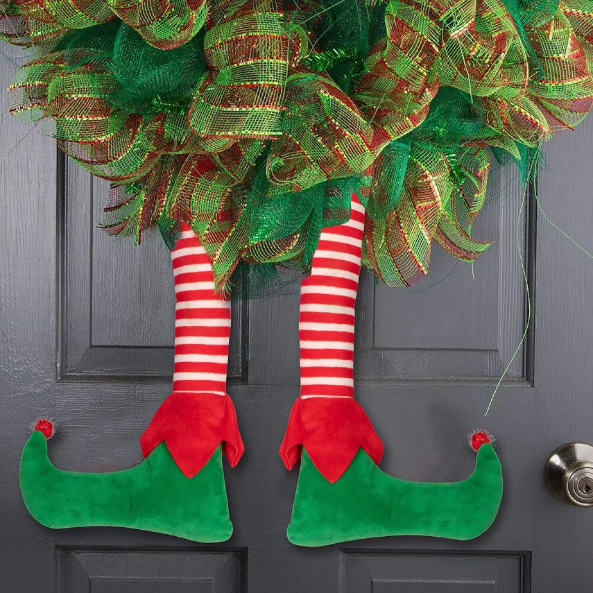 Elf Legs Stuck in Tree Christmas Tree Topper