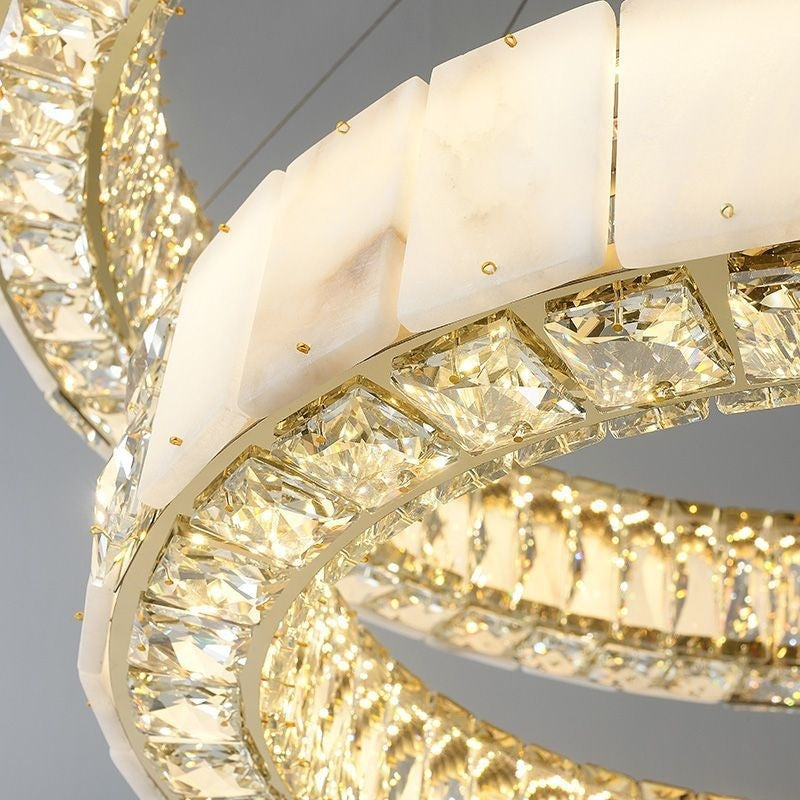 Modern crystal ring chandelier
