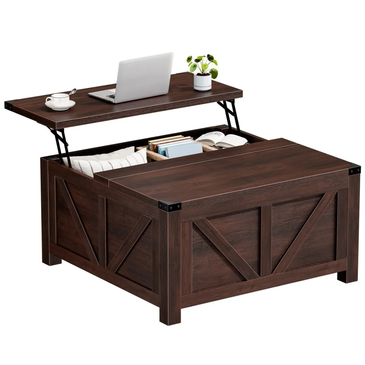 Lift Top Coffee Table with Hidden Storage – view 5
