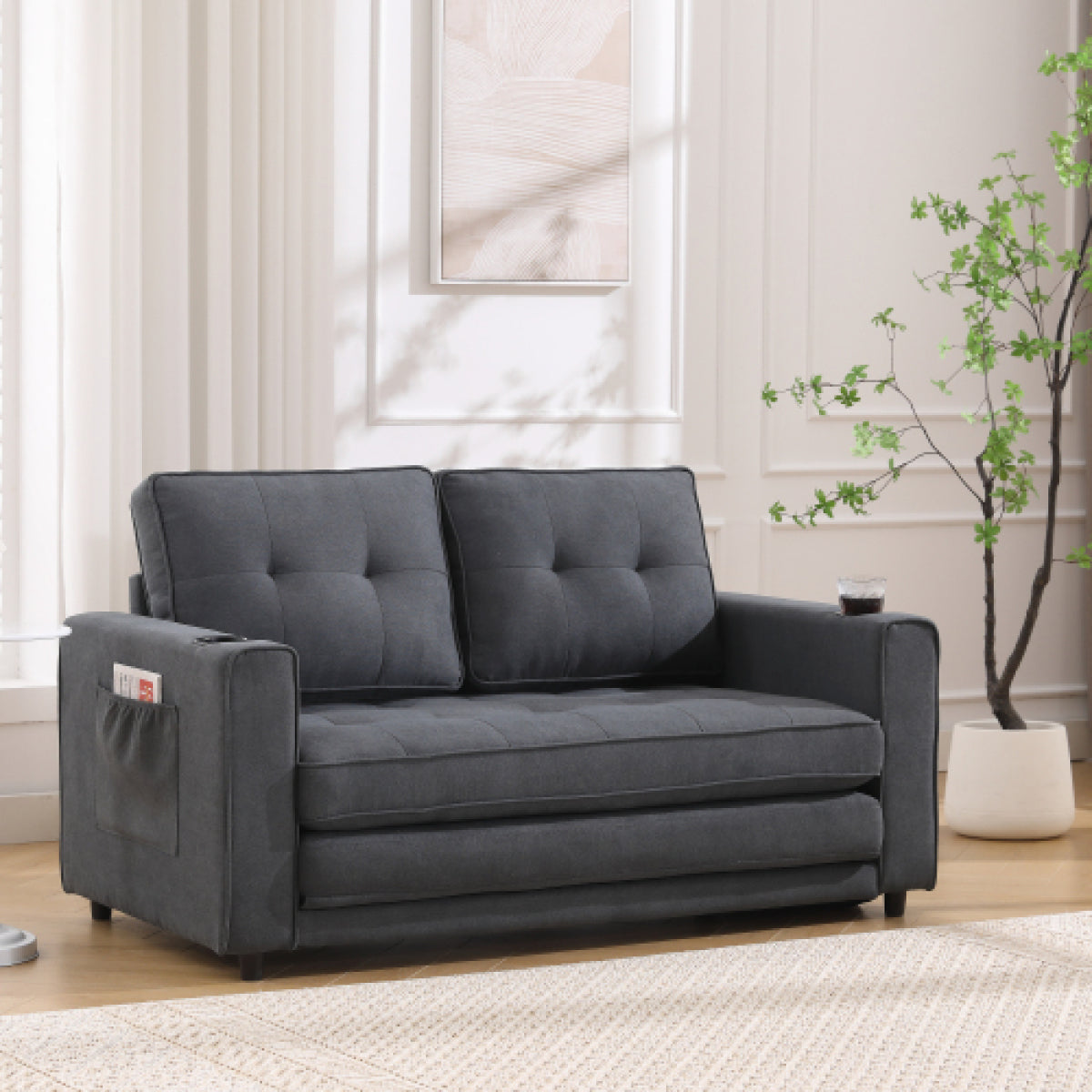 3-in-1 Convertible Futon Sofa Bed detail