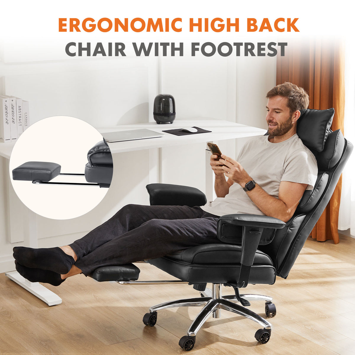 Home office desk and chair set