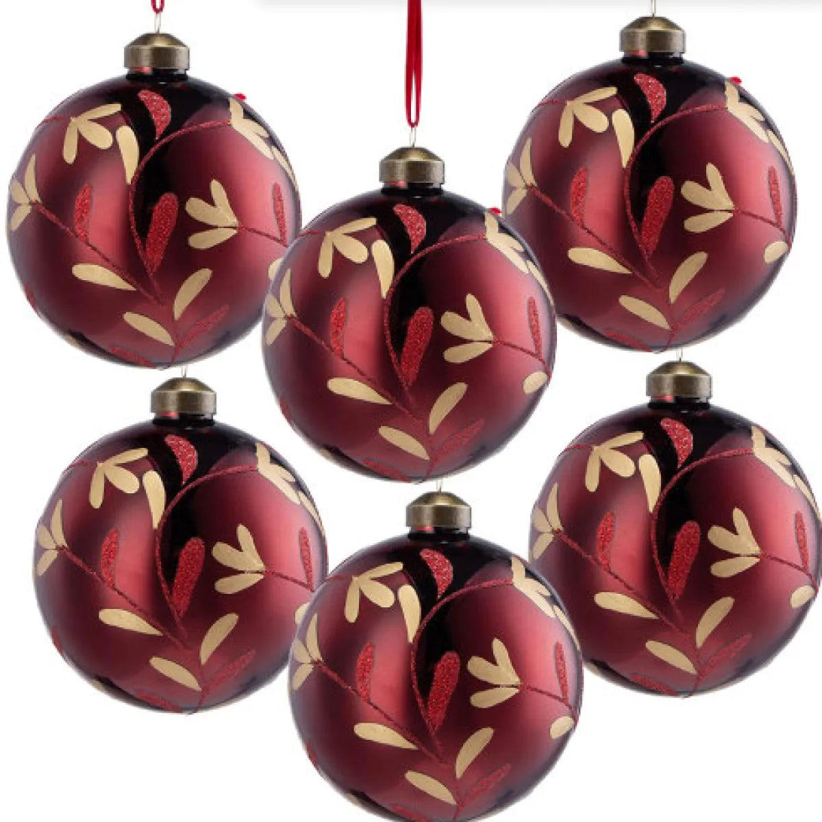 Glass Christmas Ball Ornaments, Decorative Hanging Tree Ornaments
