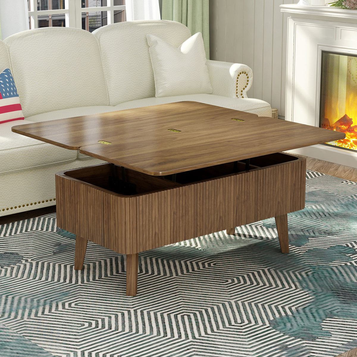 3-in-1 lift top coffee table, walnut