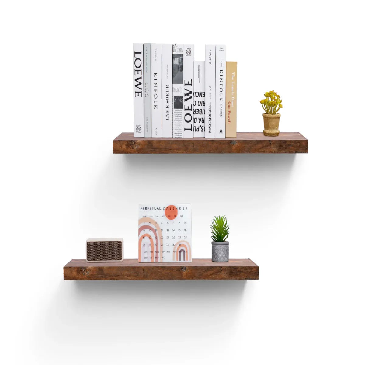 Wall Mounted Floating Wood Shelves with Invisible Brackets, Maple