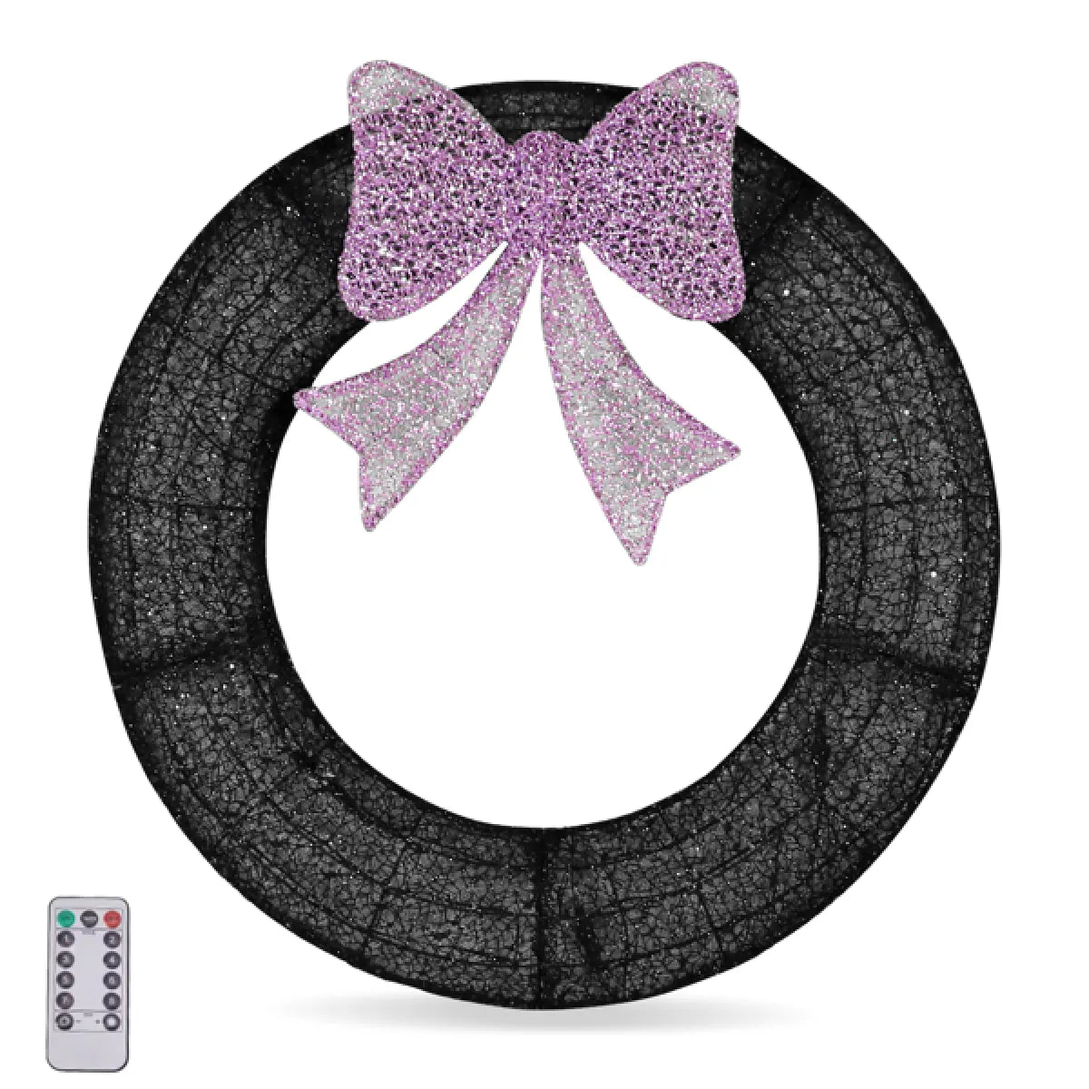 36 In Pre-Lit Outdoor Christmas Wreath with Lights