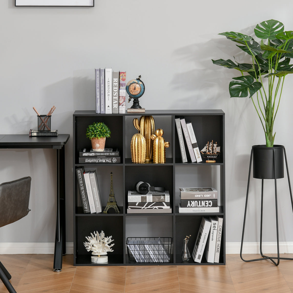 9-Cube Storage Unit, Black – alternate view 3