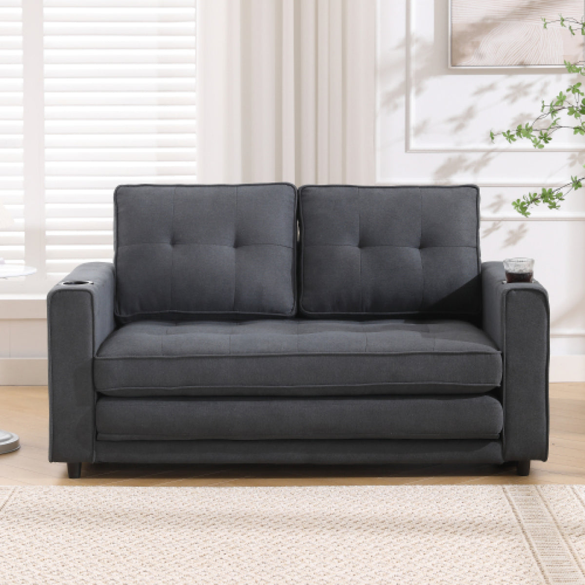 3-in-1 Convertible Futon Sofa Bed detail