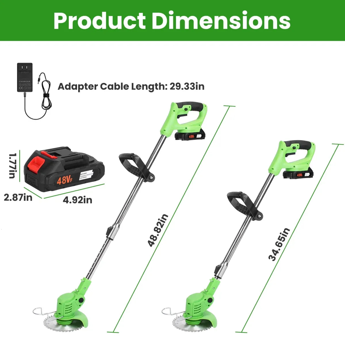 24V Cordless Grass Trimmer – Saw Blade