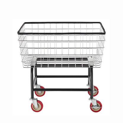 Commercial Grade Wire Laundry Cart with Wheels, 2.8 Bushel Rolling Basket
