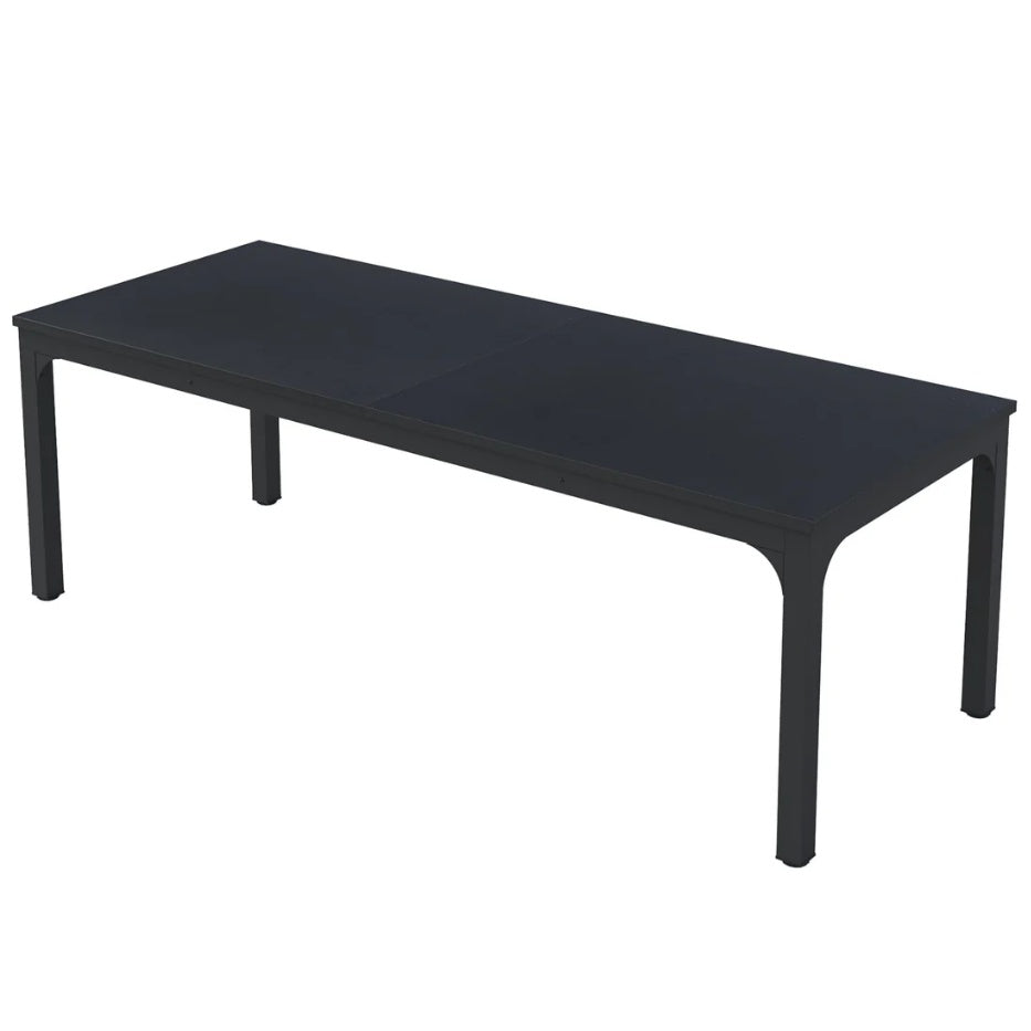 Dual person rectangle office desk, black