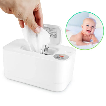 Baby Wipe Warmer – 3 Temperature Settings, USB-C Powered Wipe Dispenser