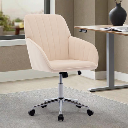 Velvet Swivel Office Chair, Khaki – alternate view 1