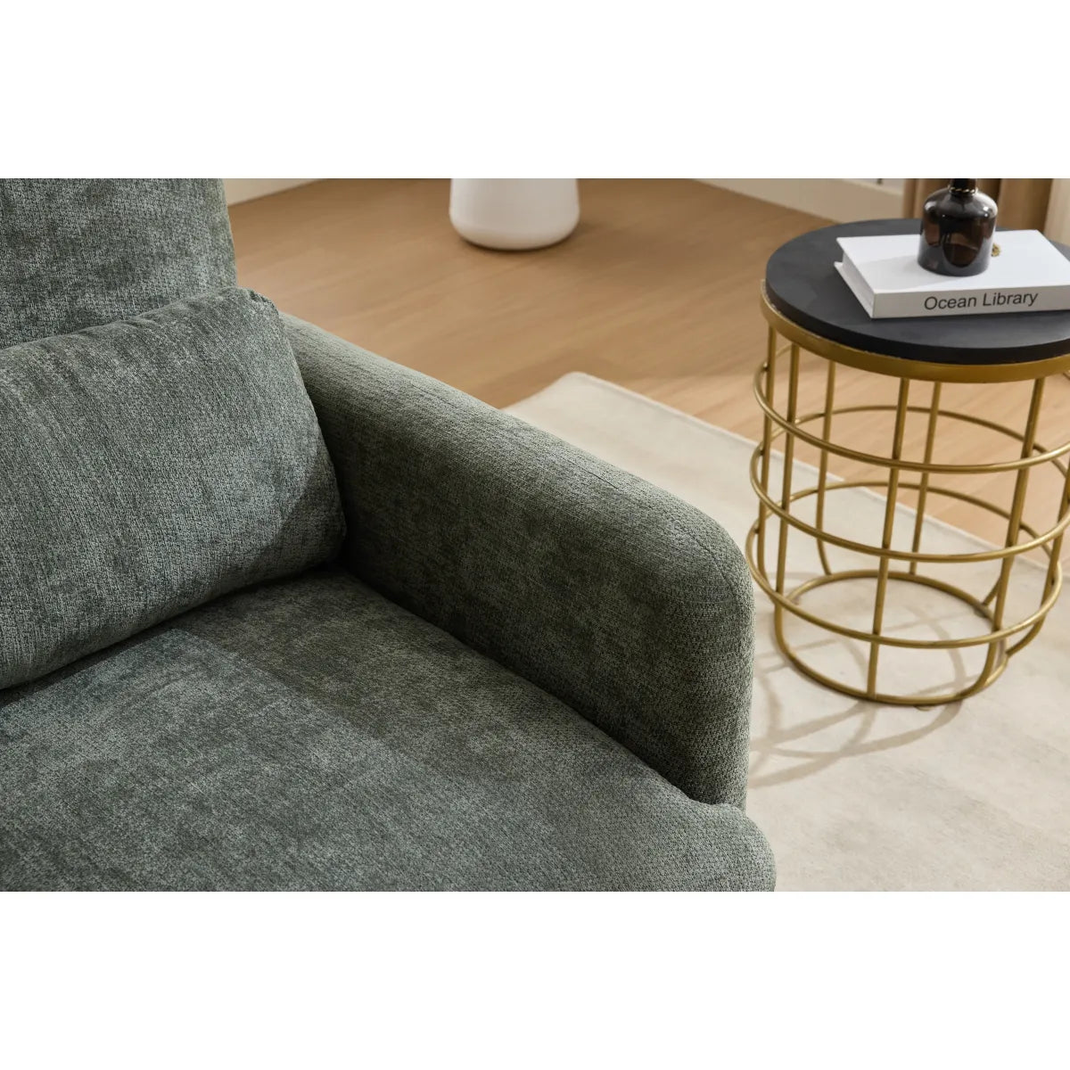Boucle Fabric Accent Armchair – view 4