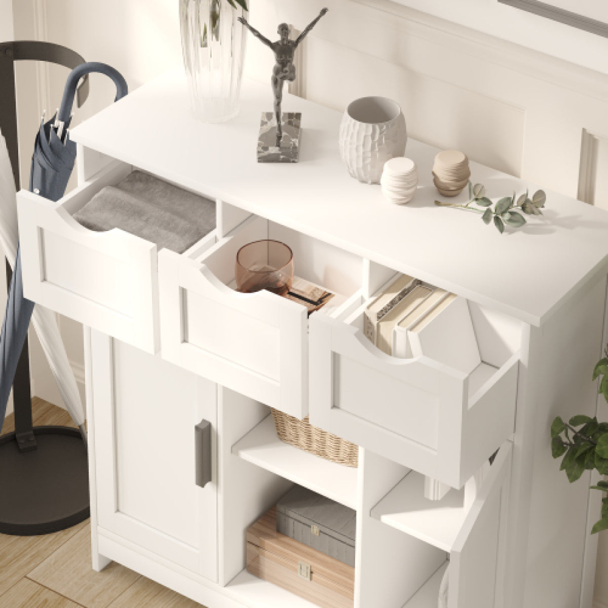 Wooden Storage Cabinet detail
