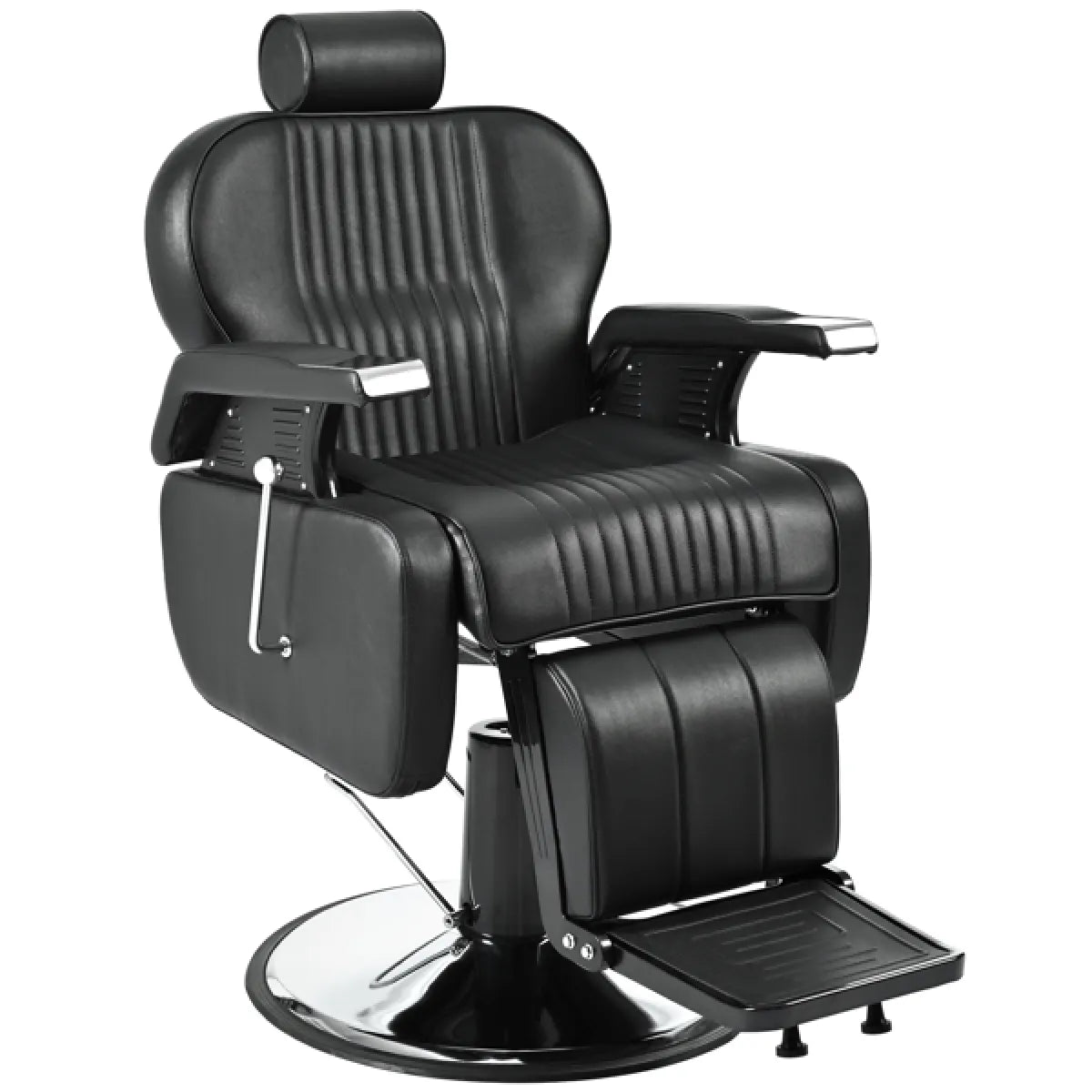 Heavy Duty Reclining Hydraulic Barber Chair, Black