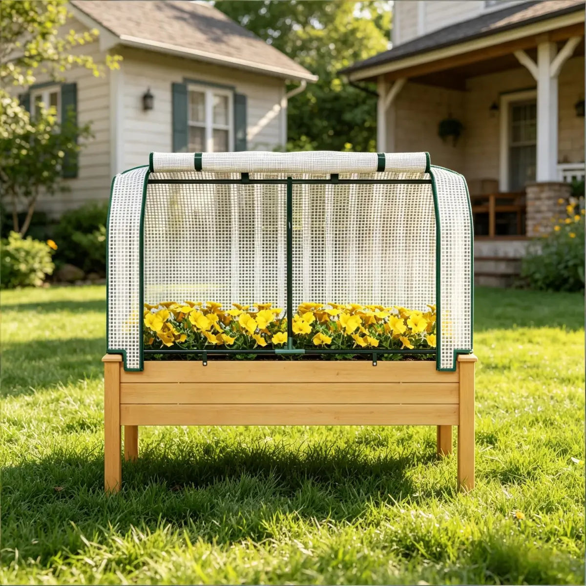 Raised Garden Bed Planter Box, Sand