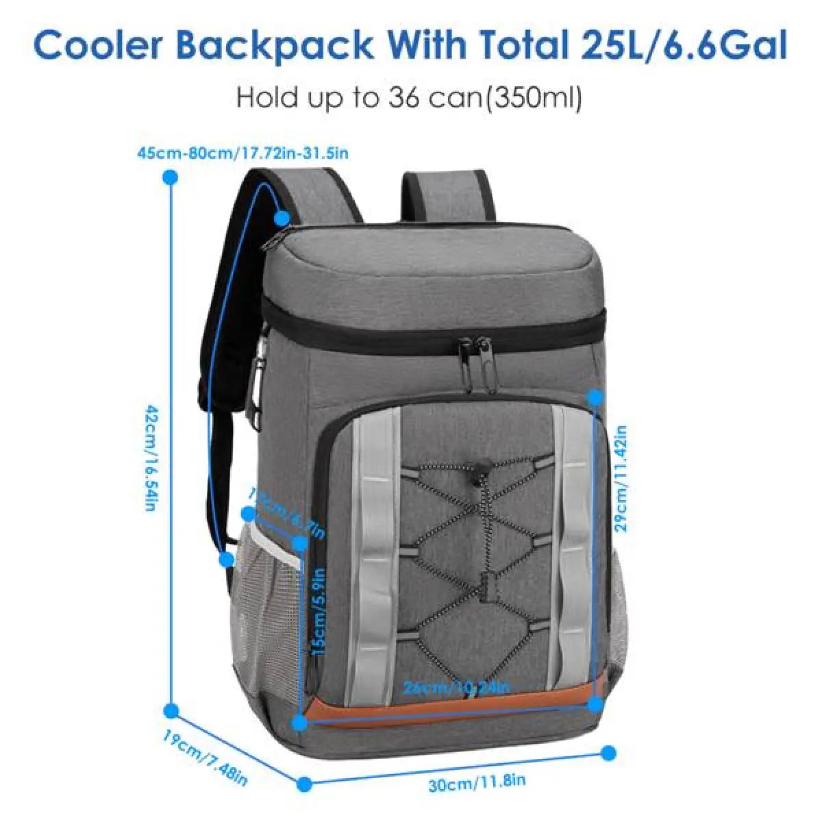 36-Can Leakproof Insulated Cooler Backpack – Picnic and Beach