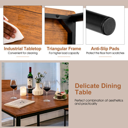 5-Piece Counter-Height Dining Set – Wood & Metal, Kitchen Table & Stools – view 5
