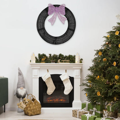 36 In Pre-Lit Outdoor Christmas Wreath with Lights