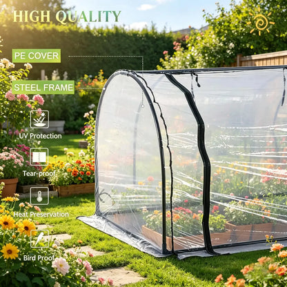 Portable Tunnel-Style Mini Greenhouse