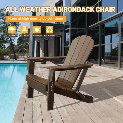 Folding HDPE Adirondack Chair with Cup Holder – view 3