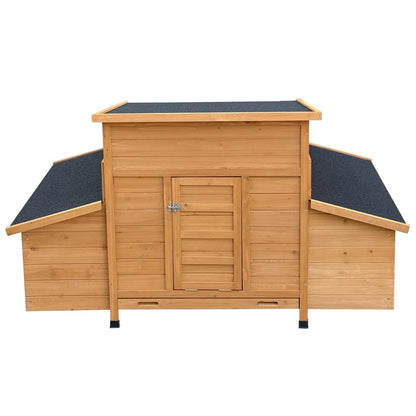 Chicken Coop with Nesting Box, Orange