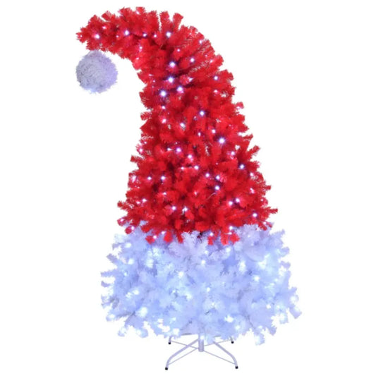6 Ft Santa Hat Style Pre-Lit Artificial Christmas Tree