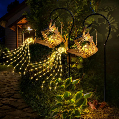 Solar Watering Can Light – Waterproof Metal Garden Lawn Decor