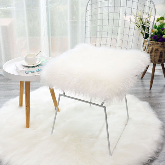 Plush office chair seat cushion