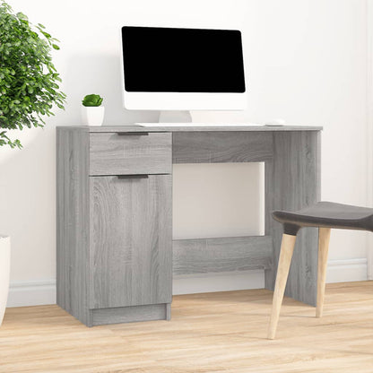 Textured engineered wood desk, 100cm