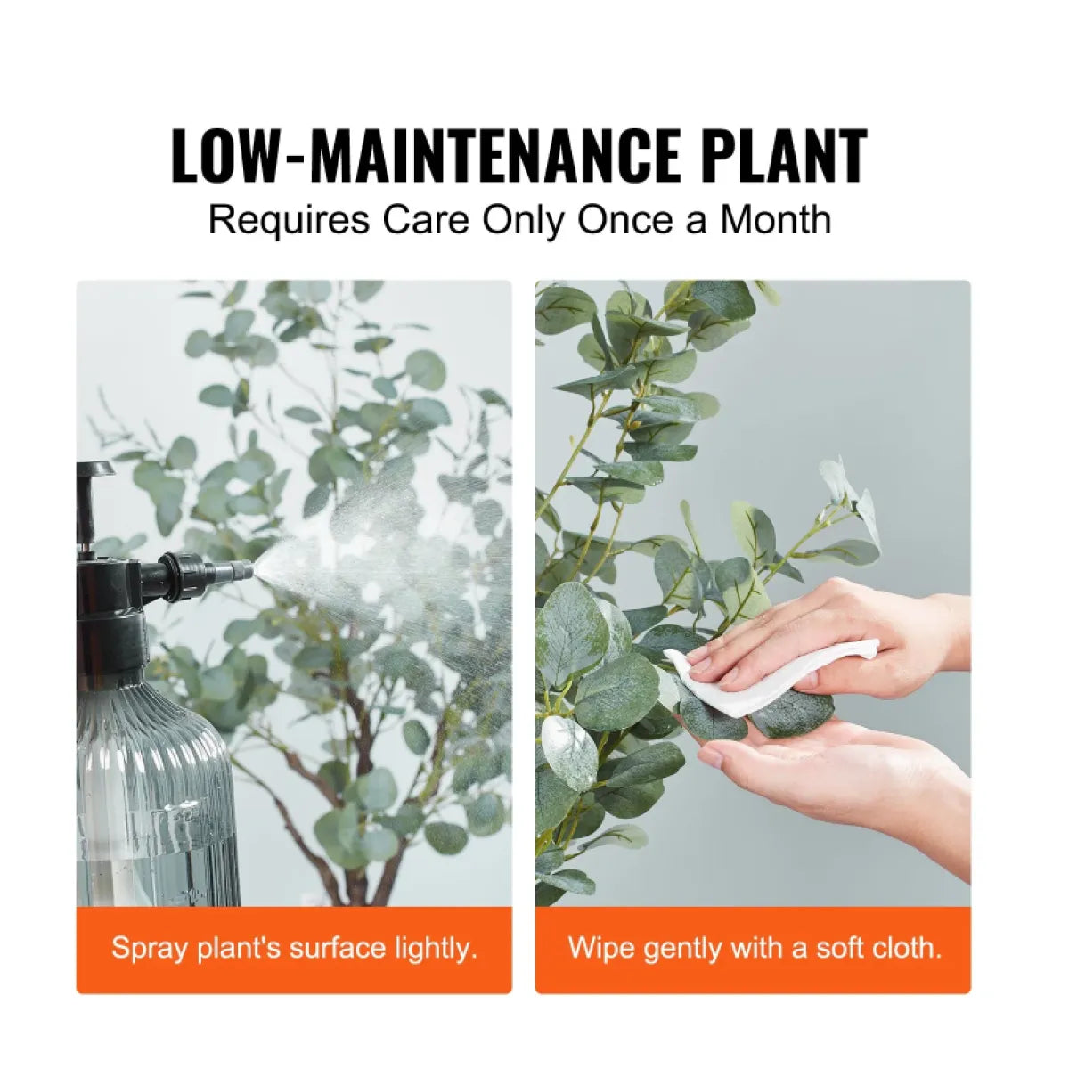 6 Ft Artificial Eucalyptus Tree with Anti-Tip Protection, Lifelike Faux Potted Plant