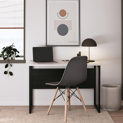 Sorina writing desk, white and light oak