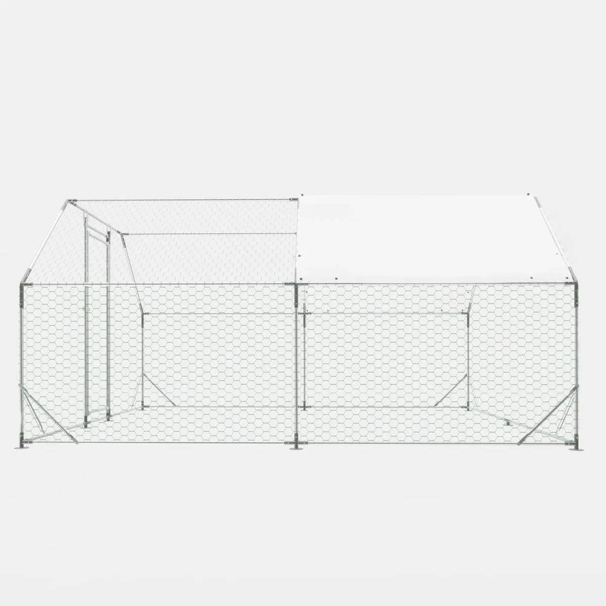 10' x 13' Galvanized Metal Walk-In Chicken Coop Run