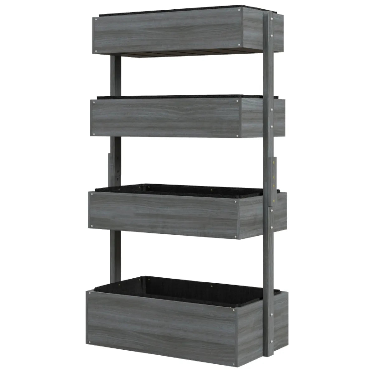 4-Tier Vertical Garden Planter, Gray