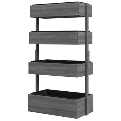 4-Tier Vertical Garden Planter, Gray