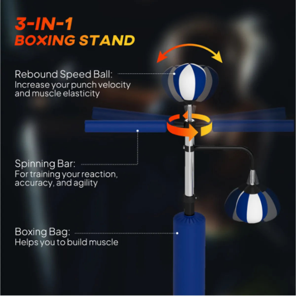 Height-Adjustable Speed Bag Platform – Freestanding Boxing Training Stand