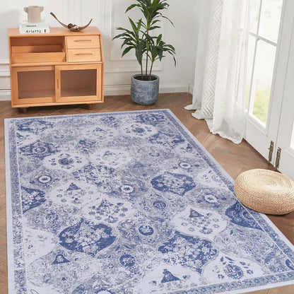 Washable Area Rug, Blue
