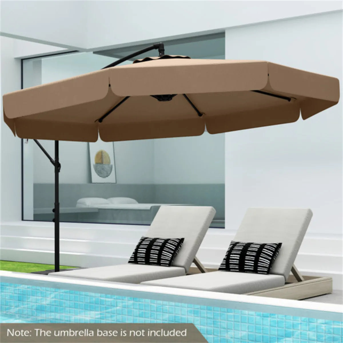 10ft Cantilever Patio Umbrella, Taupe