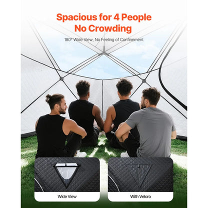 4-Person Outdoor Steam Sauna Tent – Portable Camping Sauna with Velcro Closure