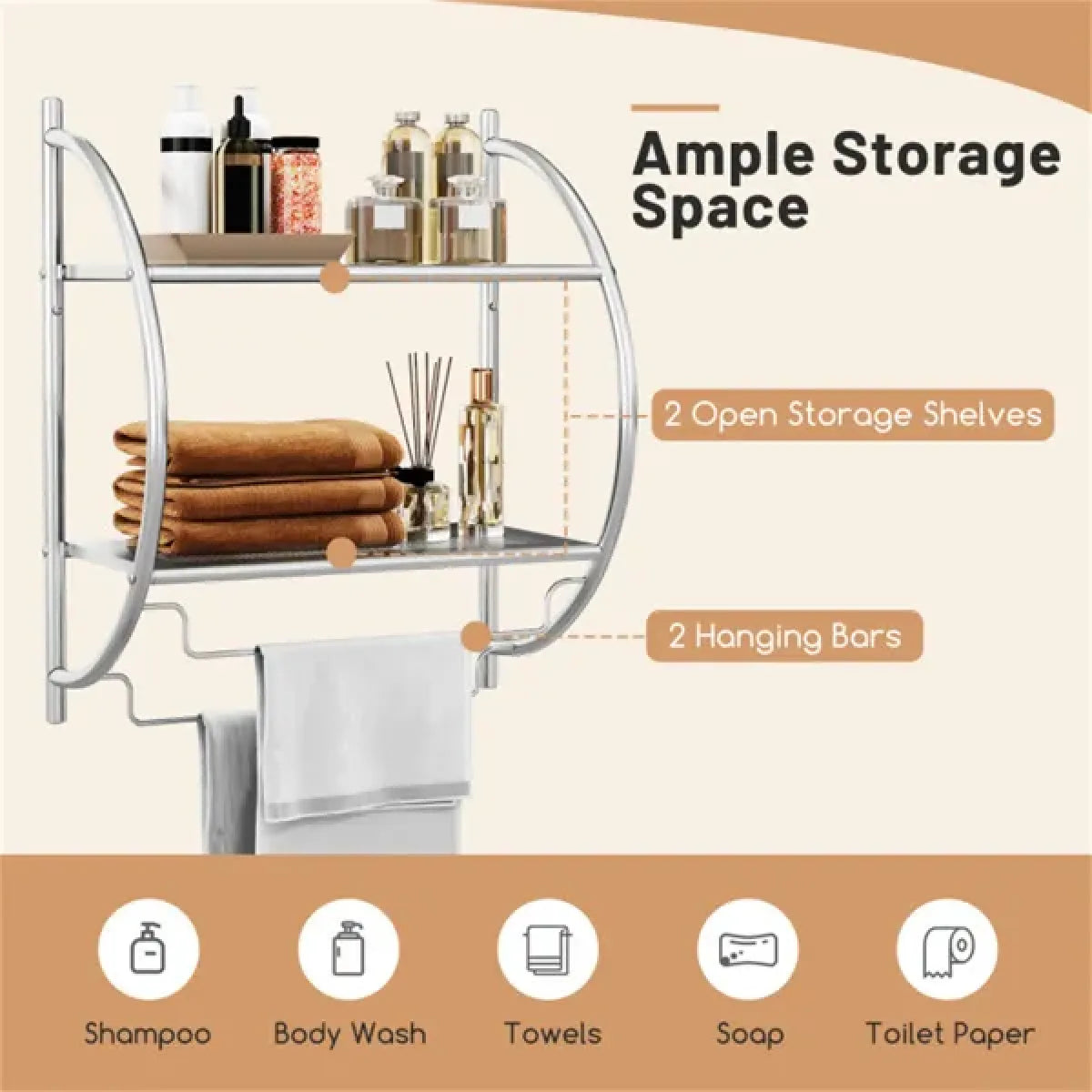 Bathroom Towel Rack – Freestanding Towel Holder Stand