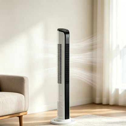 42" Smart Tower Fan – Bladeless Standing Fan with Remote and App Control