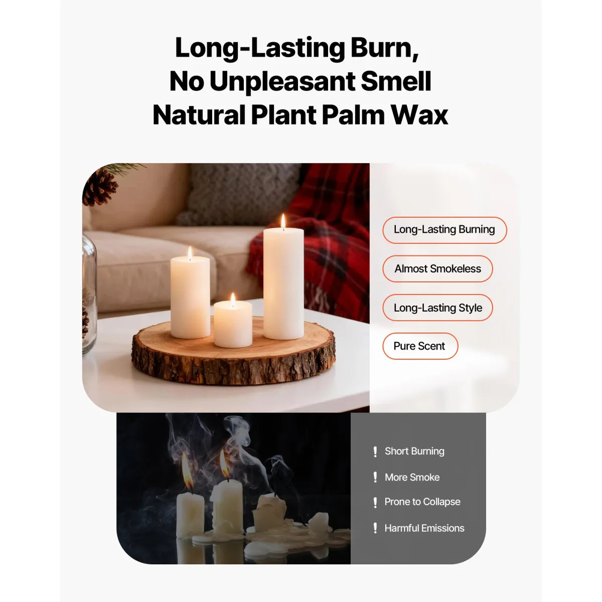 Pillar Candles and Glass Vases Set, 36 Pcs – Wedding and Home Centerpiece Decor