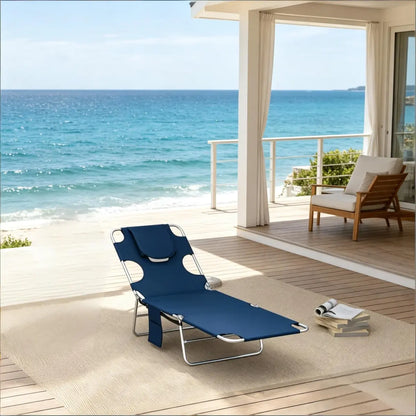 Chic Outdoor Chaise Lounge Chair, Tanning Chair, Beach Lounger – view 2