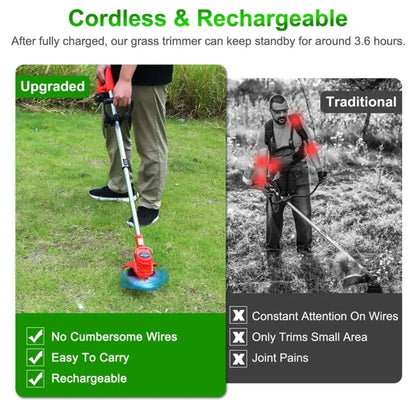 Cordless Electric Grass Trimmer – Alloy Blade