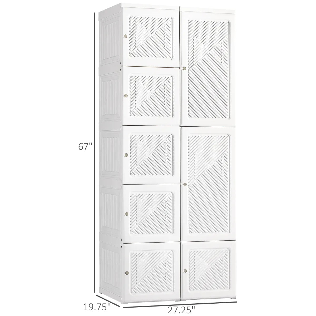 Portable Wardrobe Closet with Hanging Rod – view 3